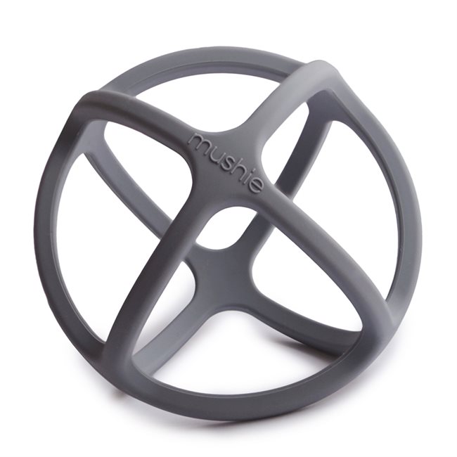 000230_0 Mushie Silikonowy Gryzak Sensoryczny 3D Ball Dove Gray
