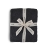 Mushie Kocyk z Organicznej Bawełny Ribbed Dark Gray Melange
