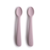 000834_0 Mushie Łyżeczki Silikonowe do Nauki Samodzielnego Jedzenia 2-Pack Soft Lilac