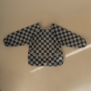 Mushie Śliniak z Długim Rękawem - Olive Check