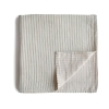 000440_0 Mushie Otulacz z Organicznej Bawełny Sage Stripe