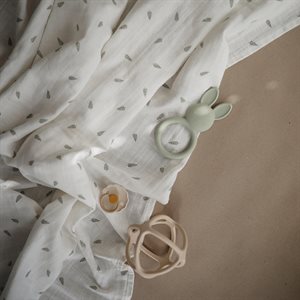 000440_2 Mushie Otulacz z Organicznej Bawełny Sage Stripe