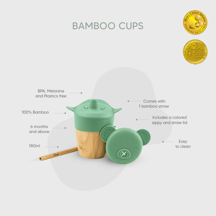 001519_5 Citron Bambusowy Kubek Niekapek Green